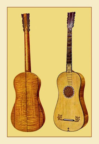 Guitar by Antonius Stradivarius 28x42 Giclee on Canvas