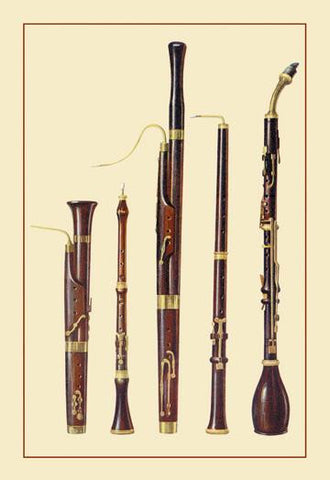 Dolciano  Oboe da Caccia  Oboe  Basset Horn and Bassoon 28x42 Giclee on Canvas