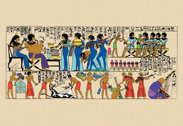 Celebration from a Tomb at Thebes 28x42 Giclee on Canvas