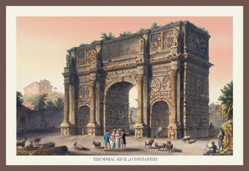 Triumphal Arch of Constantine 28x42 Giclee on Canvas