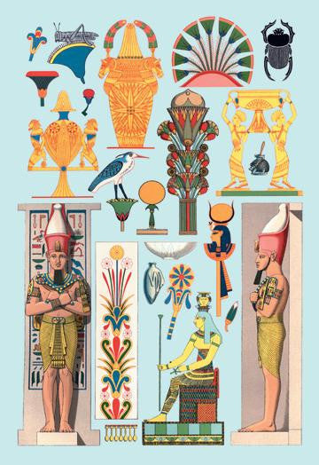 Egyptian Design #1 28x42 Giclee on Canvas