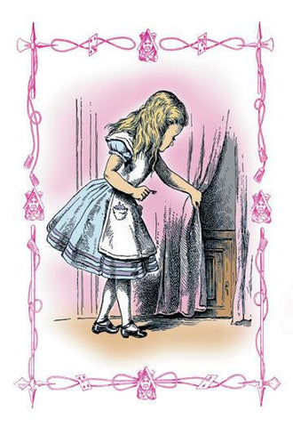 Alice in Wonderland: Alice Tries the Golden Key 28x42 Giclee on Canvas