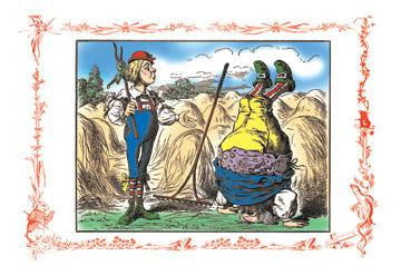 Alice in Wonderland: Father William and the Young Man 28x42 Giclee on Canvas