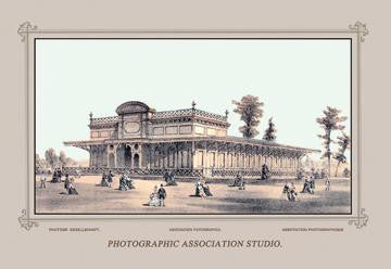 Centennial International Exhibition  1876 - Photographic Association Studio 28x42 Giclee on Canvas