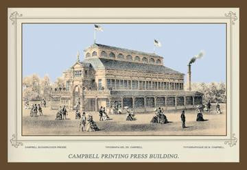 Centennial International Exhibition  1876 - Campbell Printing Press Building 28x42 Giclee on Canvas