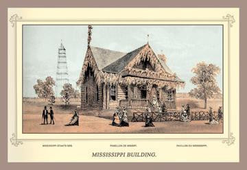 Centennial International Exhibition  1876 - Mississippi Building 28x42 Giclee on Canvas