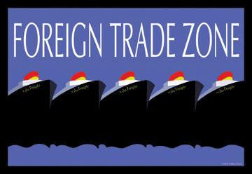 Foreign Trade Zone 28x42 Giclee on Canvas