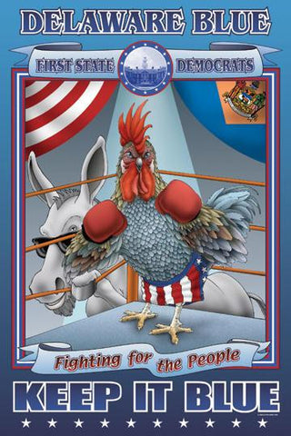 Delaware Blue - Fighting for the People 28x42 Giclee on Canvas