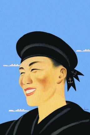 Japanese Sailor 28x42 Giclee on Canvas