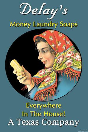 DeLay&#39;s Money Laundry Soaps 28x42 Giclee on Canvas