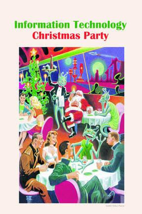 Christmas Party 28x42 Giclee on Canvas