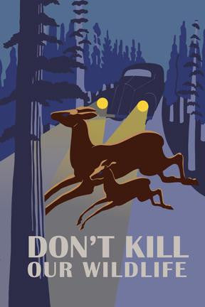 Don&#39;t Kill Our Wildlife 28x42 Giclee on Canvas