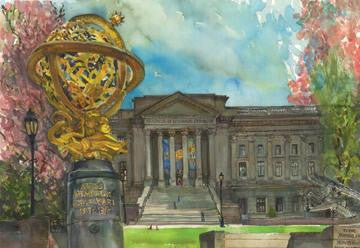 Franklin Institute 28x42 Giclee on Canvas