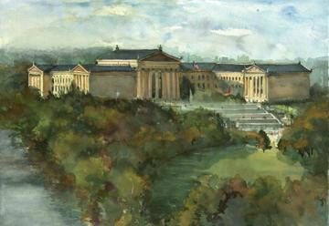 Phila Art Museum 28x42 Giclee on Canvas