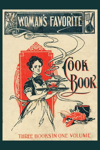 Woman&#39;s Favorite Cook Book 28x42 Giclee on Canvas