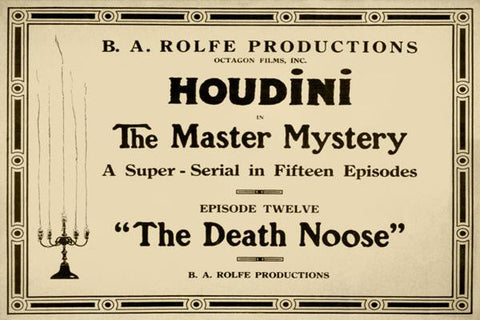 Houdini in The master mystery a super-serial in fifteen episodes 28x42 Giclee on Canvas