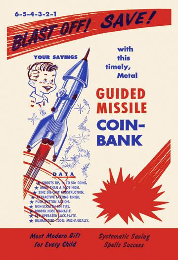 Guided Missile Coin-Bank 28x42 Giclee on Canvas