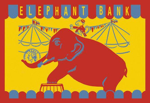 Elephant Bank 28x42 Giclee on Canvas