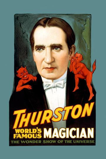 Thurston  world&#39;s famous magician the wonder show of the universe 28x42 Giclee on Canvas