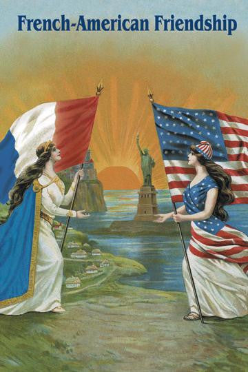 French American Friendship 28x42 Giclee on Canvas