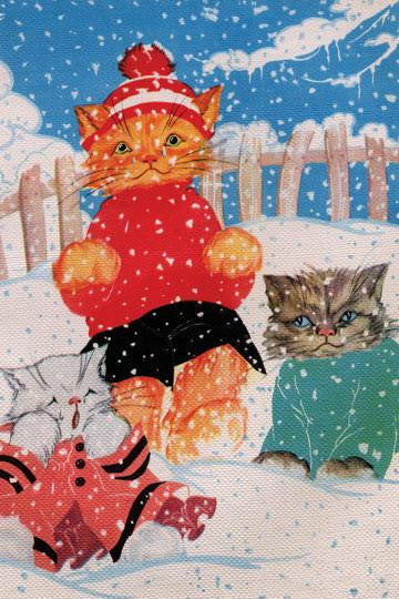 Snow Kittens 28x42 Giclee on Canvas