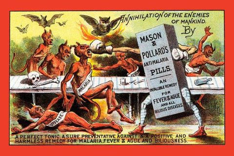 Mason & Pollard&#39;s Anti-Malaria Pills 28x42 Giclee on Canvas