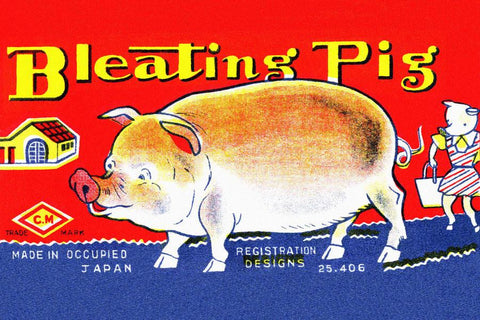 Bleating Pig 28x42 Giclee on Canvas