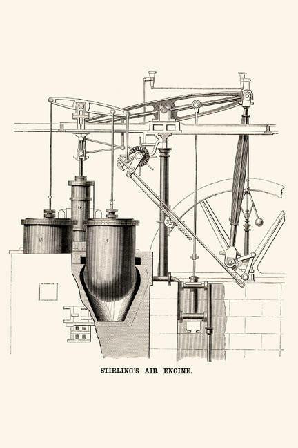 Stirling&#39;s Air Engine 28x42 Giclee on Canvas