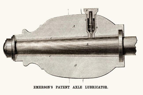 Emerson&#39;s Patent Axel Lubricator 28x42 Giclee on Canvas