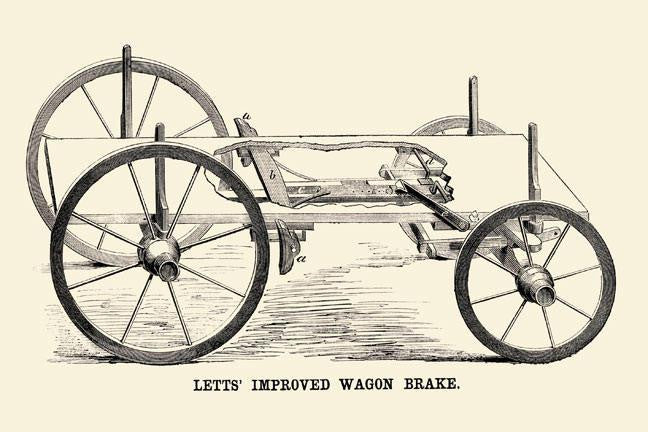 Lett&#39;s Improved Wagon Brake 28x42 Giclee on Canvas