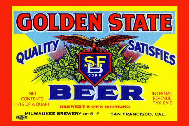 Golden State Beer 28x42 Giclee on Canvas