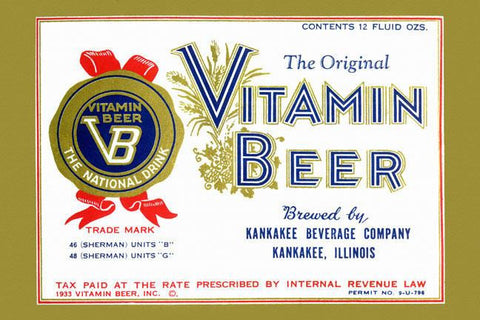 Vitamin Beer 28x42 Giclee on Canvas