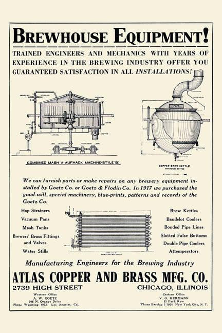 Brewhouse Equipment 28x42 Giclee on Canvas