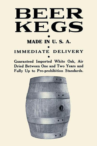 Beer Kegs 28x42 Giclee on Canvas