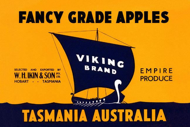 Viking Brand Fancy Grade Apples 28x42 Giclee on Canvas