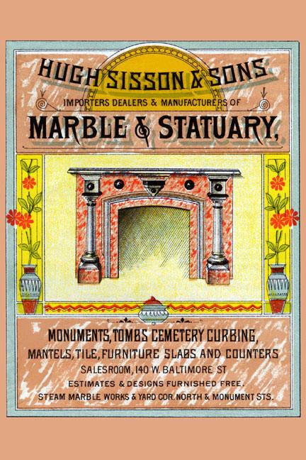 Hugh Sisson & Sons Marble & Statuary 28x42 Giclee on Canvas