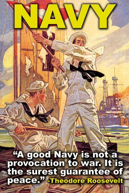 A Good Navy 28x42 Giclee on Canvas