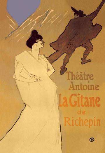 La Gitane de Richepin: Theatre Antoine 12x18 Giclee on canvas