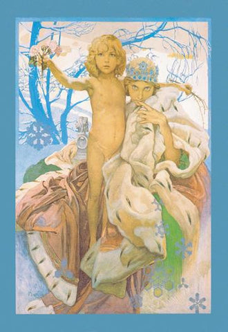 Snow Queen and Child 12x18 Giclee on canvas