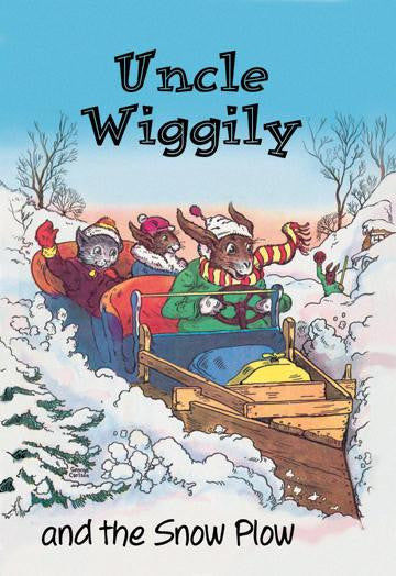 Uncle Wiggily and the Snow Plow 12x18 Giclee on canvas