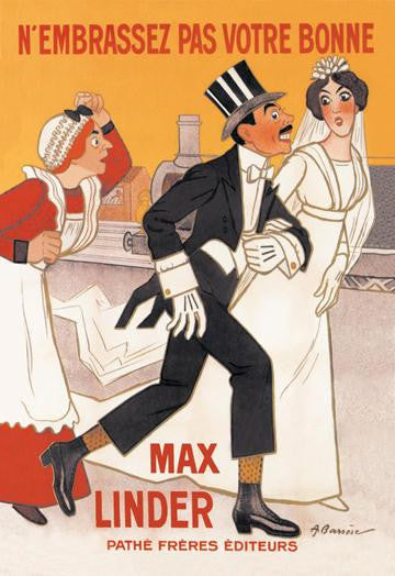 Max Linder Movie Poster 12x18 Giclee on canvas