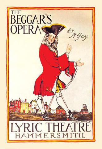 The Beggar&#39;s Opera at the Lyric Theatre 12x18 Giclee on canvas