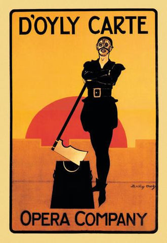 The Executioner: D&#39;Oyly Carte Opera Company 12x18 Giclee on canvas