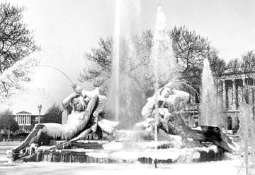 Logan Square - Frozen in Time  Philadelphia  PA 12x18 Giclee on canvas