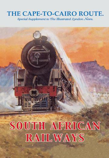 Cape to Cairo Route - South African Railways 12x18 Giclee on canvas