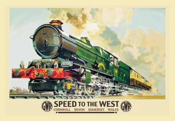 Speed to the West 12x18 Giclee on canvas