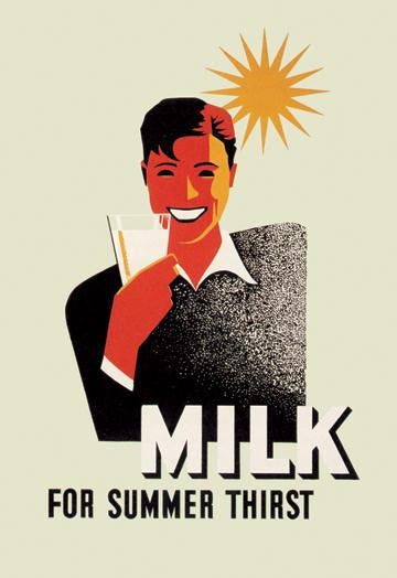 Milk for Summer Thirst 12x18 Giclee on canvas