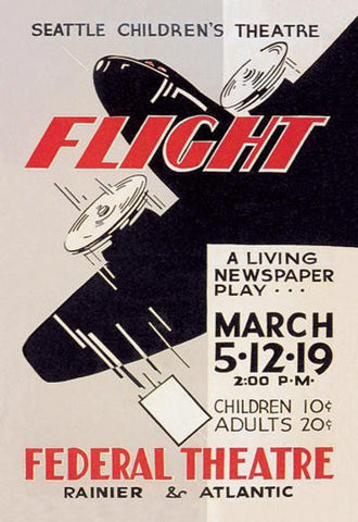 Seattle Children&#39;s Theatre Presents Flight 12x18 Giclee on canvas