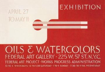 Oils and Watercolors Exhibition: Federal Art Gallery 12x18 Giclee on canvas