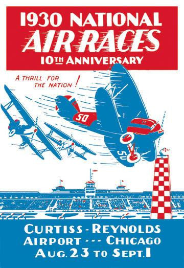 National Air Races 1930 12x18 Giclee on canvas